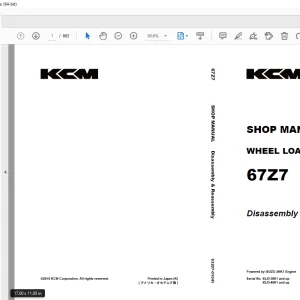 KCM 67Z7 Wheel Loader ISUZU 4HK1 Engine Shop Manual - PDF