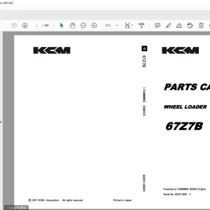 KCM 67Z7B Wheel Loader CUMMINS QSB4.5 Engine Parts Manual - PDF