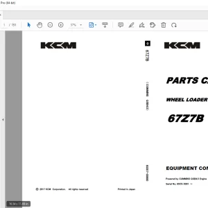 KCM 67Z7B Wheel Loader CUMMINS QSB4.5 Engine Parts Manual - PDF