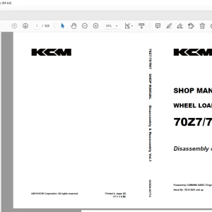 KCM 70Z7/70TM7 Wheel Loader CUMMINS QSB6.7 Engine Shop Manual(Volume 1) - PDF