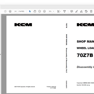 KCM 70Z7B WHEEL LOADER CUMMINS QSB6.7 ENGINE Shop Manual - PDF