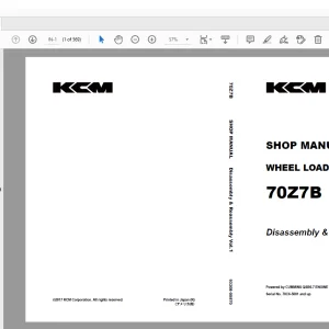 KCM 70Z7B WHEEL LOADER CUMMINS QSB6.7 ENGINE Shop Manual - PDF