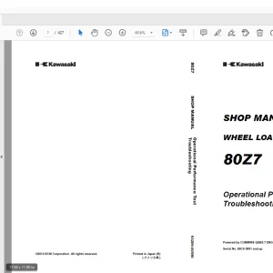 Kawasaki 80Z7 WHEEL LOADER CUMMINS QSB6.7 ENGINE Shop Manual - PDF
