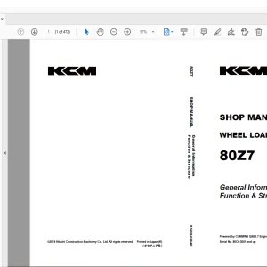 KCM 80Z7 WHEEL LOADER CUMMINS QSB6.7 Engine Shop Manual - PDF