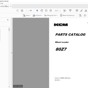 KCM 80Z7 WHEEL LOADER CUMMINS QSB6.7Engine Parts Manual - PDF