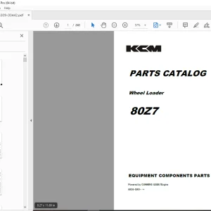 KCM 80Z7 Wheel Loader CUMMINS QSB6.7Engine Parts Manual- PDF