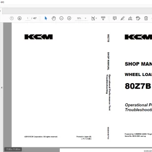 KCM 80Z7B WHEEL LOADER CUMMINS QSB6.7 Engine Shop Manual - PDF
