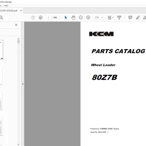 KCM 80Z7B Wheel Loader CUMMINS QSB6.7 Engine Parts Manual - PDF