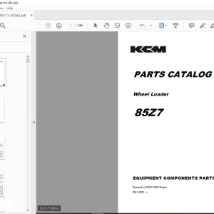 KCM 85Z7 WHEEL LOADER ISUZU 6HK1 Engine Parts Manual - PDF