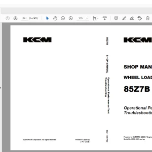 KCM 85Z7B WHEEL LOADER CUMMINS QSB6.7 Engine Shop Manual - PDF