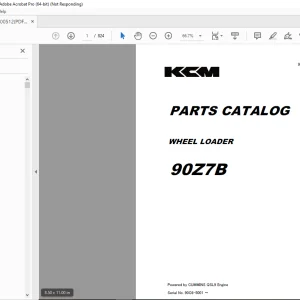 KCM 90Z7B WHEEL LOADER CUMMINS QSL9 Engine Parts Manual - PDF
