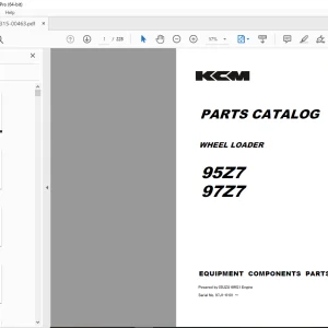 KCM 95Z7 97Z7 Wheel Loader ISUZU 6WG1 Engine Parts Manual - PDF