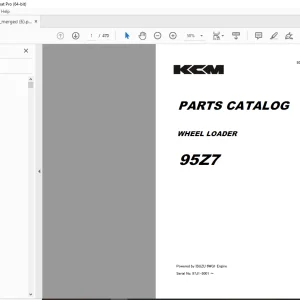 KCM 95Z7 WHEEL LOADER ISUZU 6WG1 Engine Parts Manual - PDF