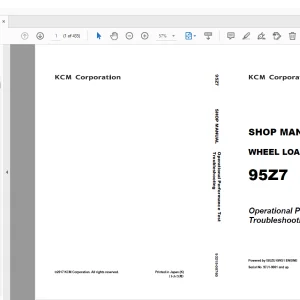 KCM 95Z7 Wheel Loader ISUZU 6WG1 ENGINE SHOP MANUAL - PDF