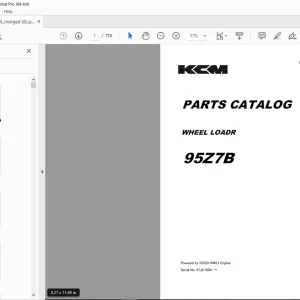 KCM 95Z7B WHEEL LOADER ISUZU 6WG1 Engine Parts Manual -PDF