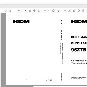 KCM 95Z7B Wheel Loader ISUZU 6WG1 ENGINE SHOP MANUAL - PDF