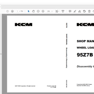KCM 95Z7B Wheel Loader ISUZU 6WG1 Engine SHOP MANUAL - PDF