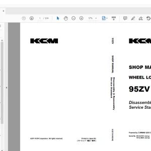 KCM 95ZV WHEEL LOADER SHOP MANUAL 93215-00242 - PDF DOWNLOAD