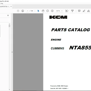 KCM CUMMINS NTA855-C Engine 95ZIII,95ZIV Engine Parts Manual - PDF