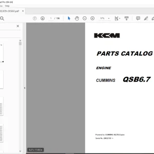 KCM CUMMINS QSB6.7 ENGINE CUMMINS 80Z7B Engine Parts Manual - PDF