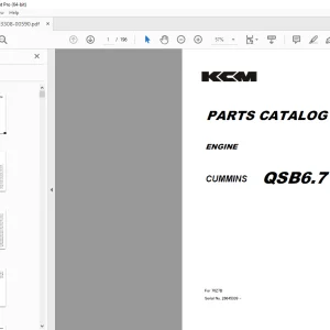 KCM CUMMINS QSB6.7 Engine For 70Z7B Parts Manual - PDF DOWNLOAD