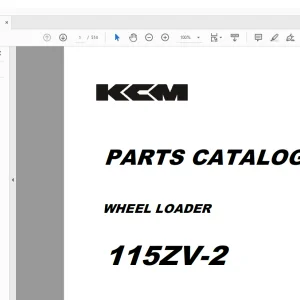 KCM WHEEL LOADER 115ZV-2 Parts Manual 93316-00330 - PDF DOWNLOAD