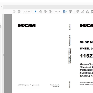KCM WHEEL LOADER 115ZV-2 SHOP MANUAL 93216-00462 PDF