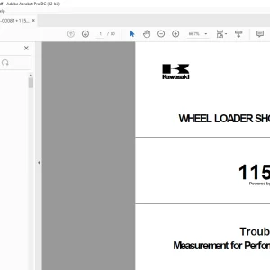 Kawasaki 115ZIV-2 CUMMINS QSK19-C Engine WHEEL LOADER SHOP MANUAL AAA-S11C3V01-012