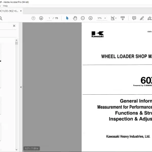 Kawasaki 60ZIV Wheel Loader Cummins B5.9-C Engine Shop Manual - PDF