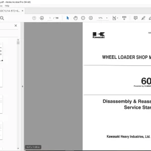 Kawasaki 60ZIV Wheel Loader Cummins B5.9-C Engine Shop Manual - PDF