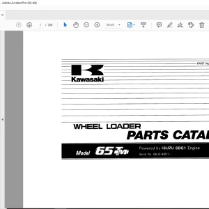 Kawasaki 65TM Wheel Loader Isuzu 6BG1 Engine Parts Manual - PDF DOWNLOAD