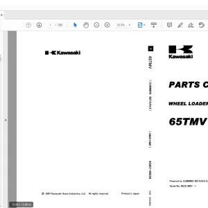 Kawasaki 65TMV WHEEL LOADER PARTS CATALOG MANUAL 93307-00226 - PDF DOWNLOAD