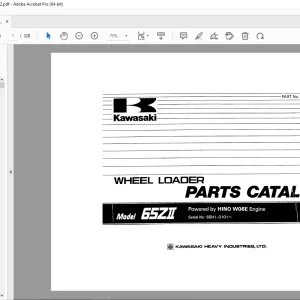 Kawasaki 65ZII Wheel Loader Parts Manual - PDF DOWNLOAD