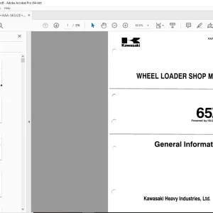 Kawasaki 65ZIV Wheel Loader Isuzu 6BG1 Engine Shop Manual - PDF