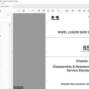 Kawasaki 65ZIV Wheel Loader Isuzu 6BG1 Engine Shop Manual - PDF