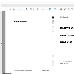 Kawasaki 80ZV-2 WHEEL LOADER Parts MANUAL 93309-00351 - PDF DOWNLOAD