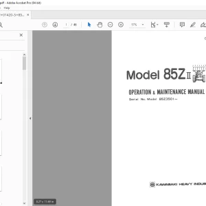 Kawasaki 85ZII Operation & Maintenance Manual - PDF DOWNLOAD