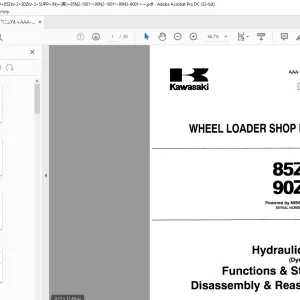 Kawasaki 85ZIV-2 90ZIV-2 WHEEL LOADER SHOP MANUAL AAA- S85N2W00B- 001 - PDF DOWNLOAD