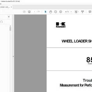 Kawasaki 85ZIV-2 WHEEL LOADER SHOP MANUAL AAA-S85C3V01-012 - PDF DOWNLOAD