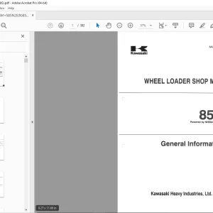 Kawasaki 85ZIV Wheel Loader NISSAN PE6T34 Engine Shop Manual - PDF