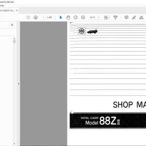 Kawasaki 88ZII Shovel Loader Shop Manual - PDF DOWNLOAD