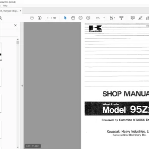 Kawasaki 95ZIII Wheel Loader Cummins NTA855 Engine Shop Manual - PDF