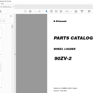 Kawasaki 90ZV-2 WHEEL LOADER MANUAL 93313-00264 -  PDF DOWNLOAD
