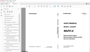 Kawasaki 90ZV-2 WHEEL LOADER SHOP MANUAL 93213-00471 - PDF DOWNLOAD
