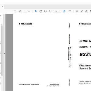 Kawasaki 92ZV-2 WHEEL LOADER SHOP MANUAL 93221-00061 - PDF DOWNLOAD