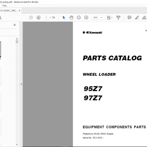 Kawasaki 95Z7 97Z7 Wheel Loader ISUZU 6WG1 Engine Parts Manual - PDF