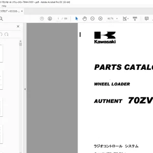 Kawasaki AUTHENT 70ZV WHEEL LOADER PARTS MANUAL - PDF DOWNLOAD
