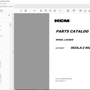 Kawasaki Authent 80ZA 80ZA-2 80ZIV 80ZIV-2 Wheel Loader NISSAN NE6T04 Engine Parts Manual - PDF