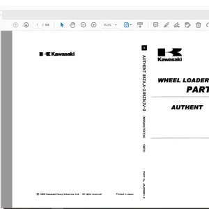 Kawasaki Authent 85ZA 85ZA-2 85ZIV 85ZIV-2 Wheel Loader NISSAN PE6T34 Engine Parts Manual PDF