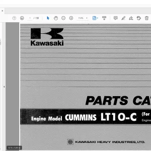 Kawasaki Cummins LT10-C Engine For 85ZII Parts Manual - PDF DOWNLOAD